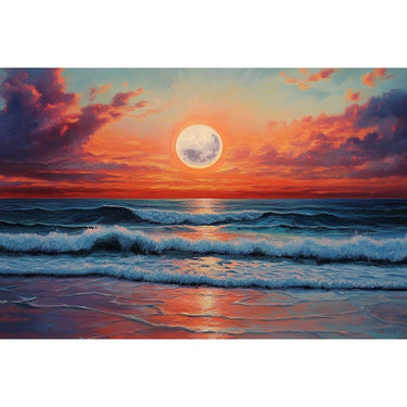 Sunset Night Sky Canvas